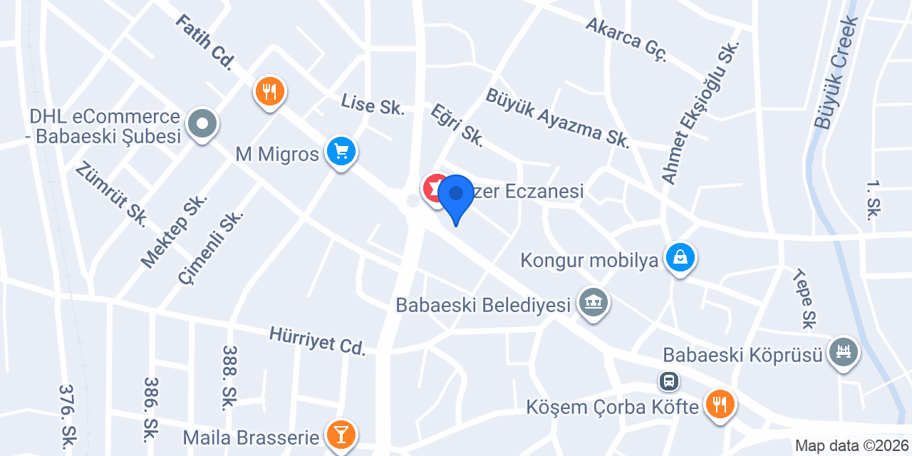 Diş Hekimi Gamze EVCİL konumu