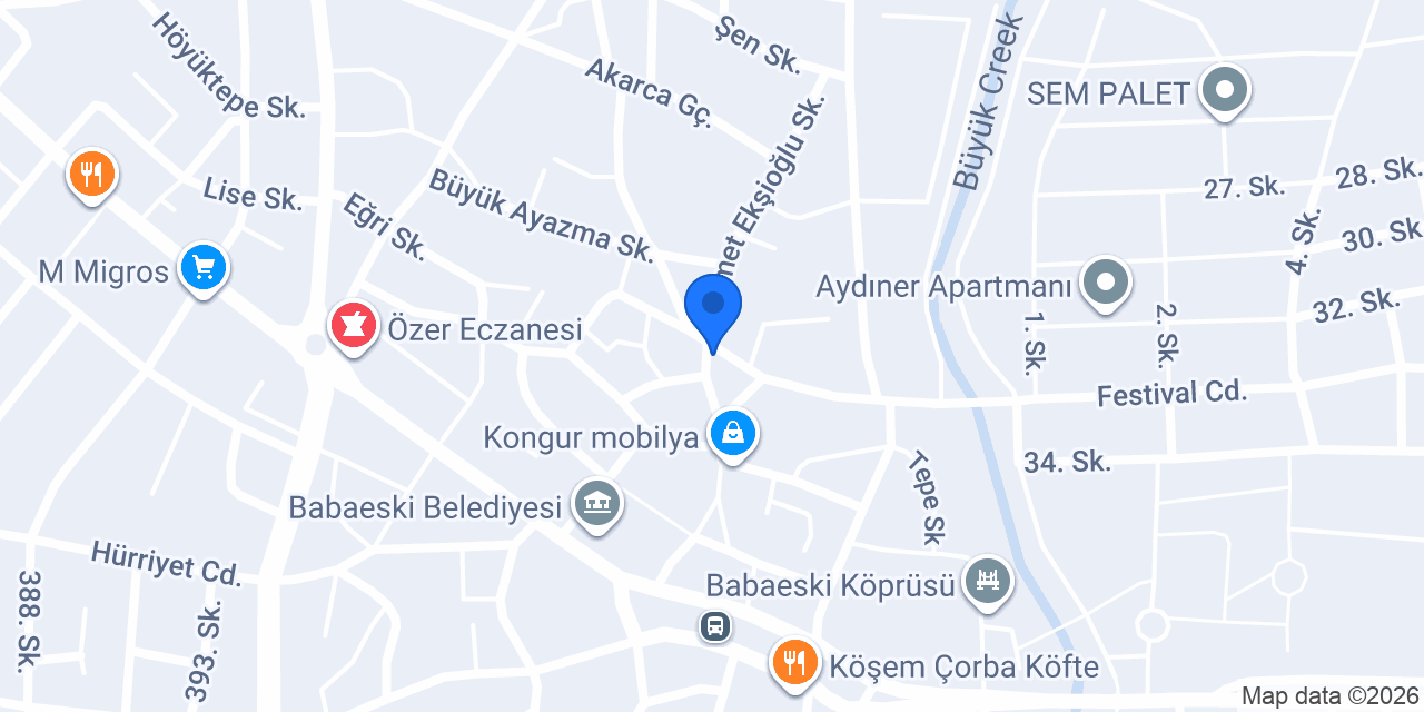 Babaeski Satılık Arsa konumu