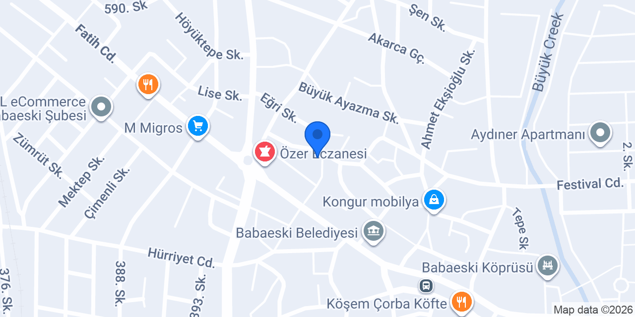 Aydoğan Sürücü Kursu Babaeski konumu