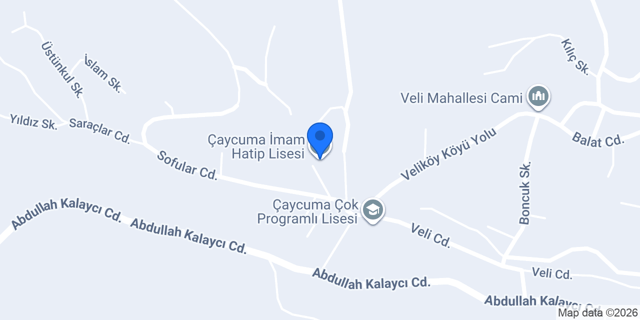 Çaycuma İmam Hatip Lisesi konumu