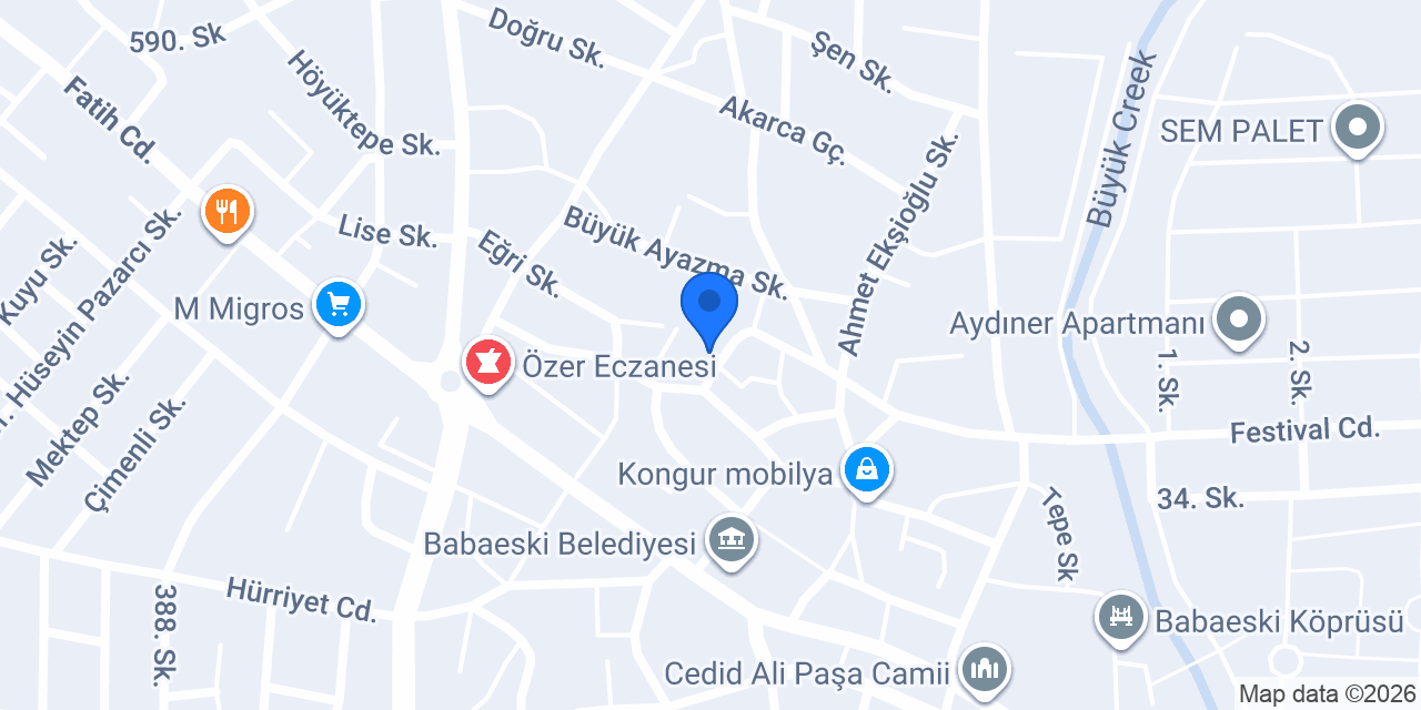Yurtiçi Kargo Babaeski konumu