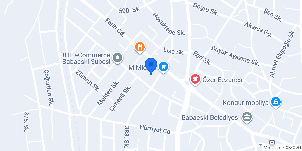 Babaeski Meslek Lisesi konumu