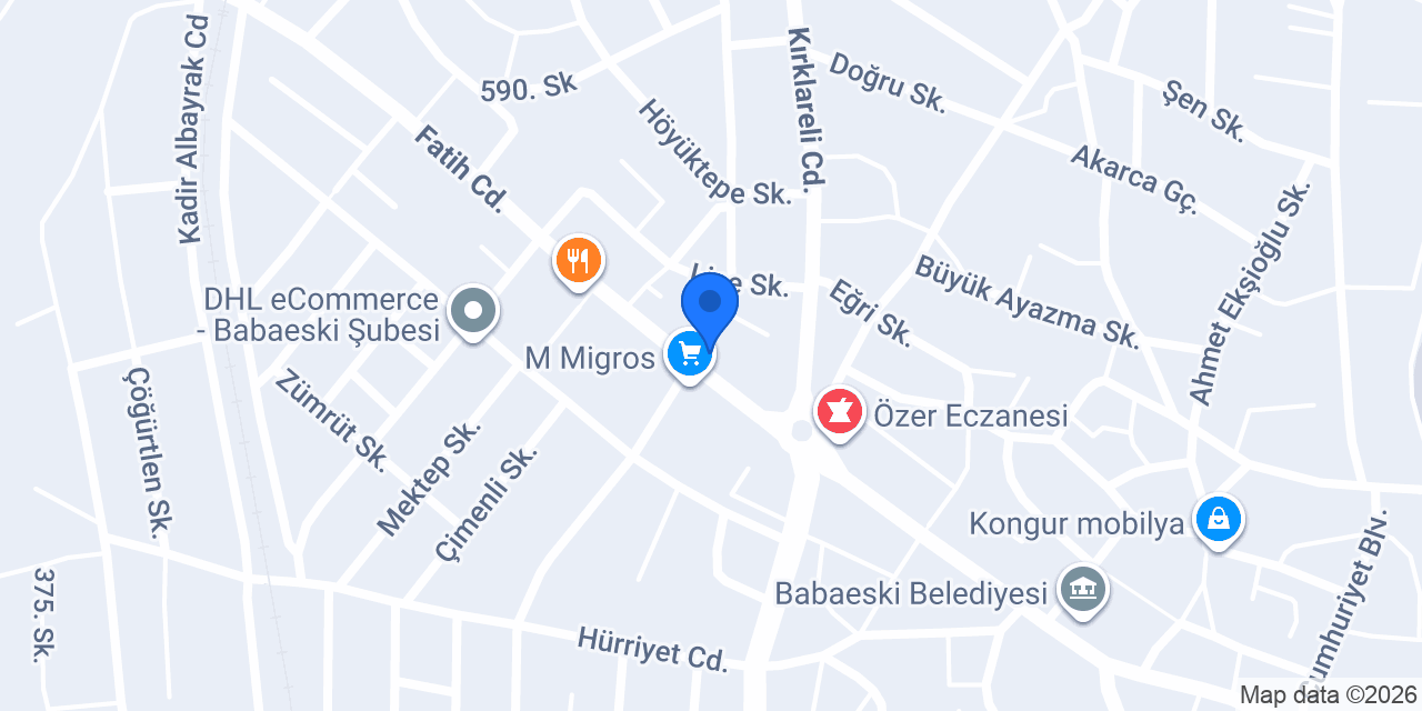 Şımarık Döner Babaeski konumu