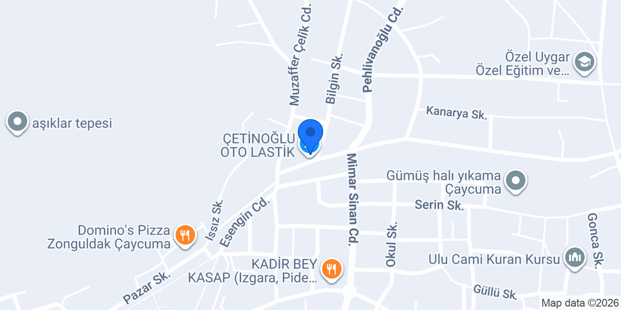 ÇETİNOĞLU OTO LASTİK konumu