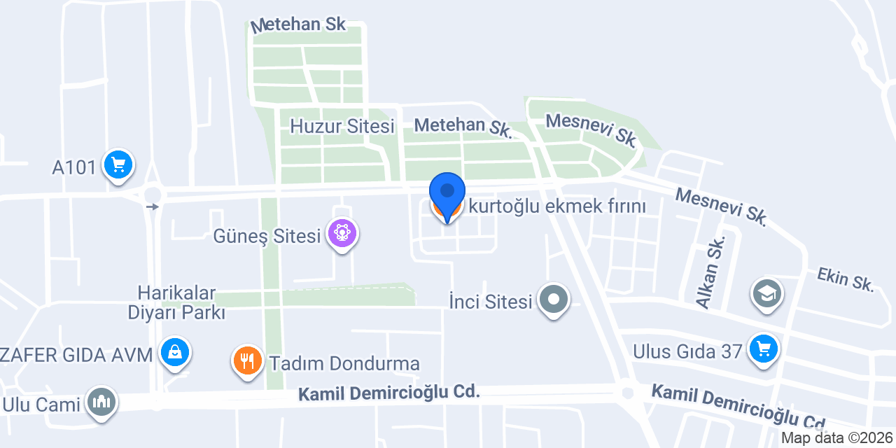 kurtoğlu ekmek fırını konumu