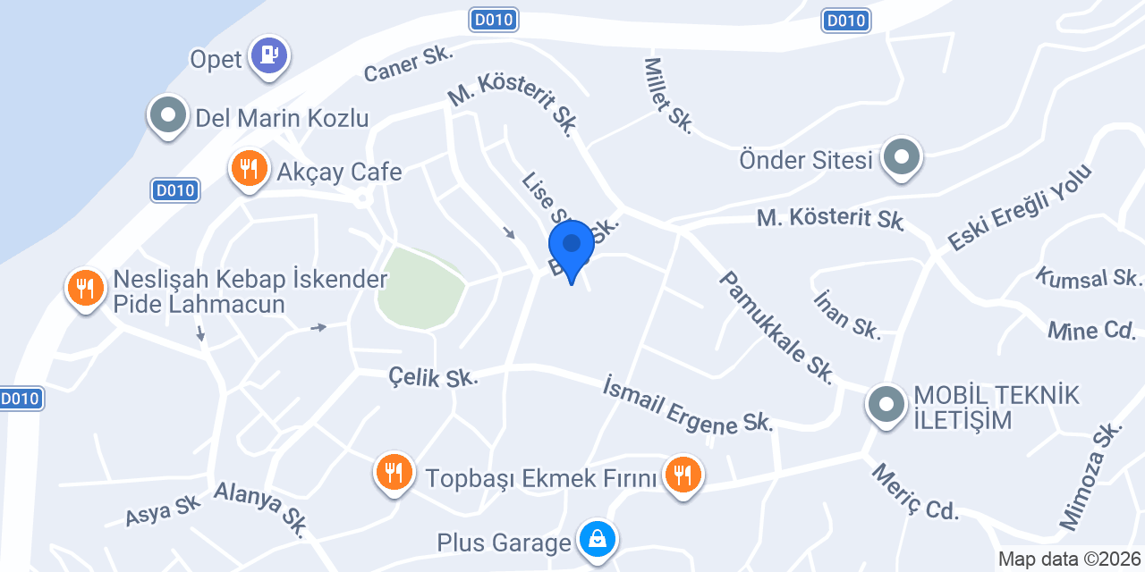 Kozlu Anadolu Lisesi konumu