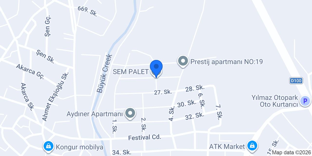 SEM PALET konumu