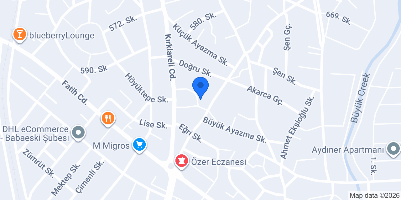 Efsane birahanesi babaeski konumu