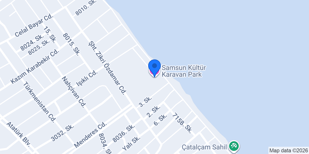 Samsun Kültür Karavan Park konumu