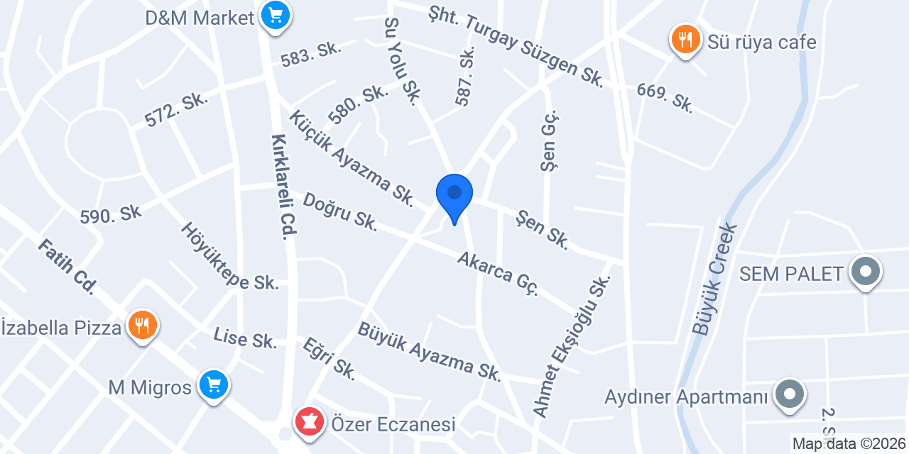 Babaeski İlçe Milli Eğitim Müdürlüğü konumu