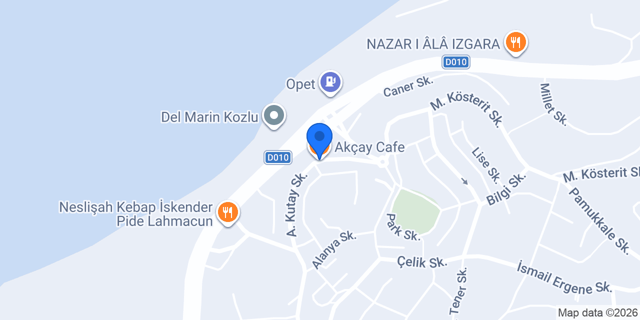 Akçay Cafe konumu