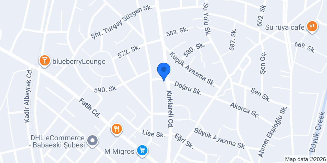 BABAESKİ DAĞDELEN SU konumu