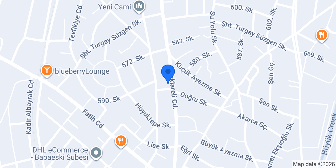 Yelek Yapı konumu