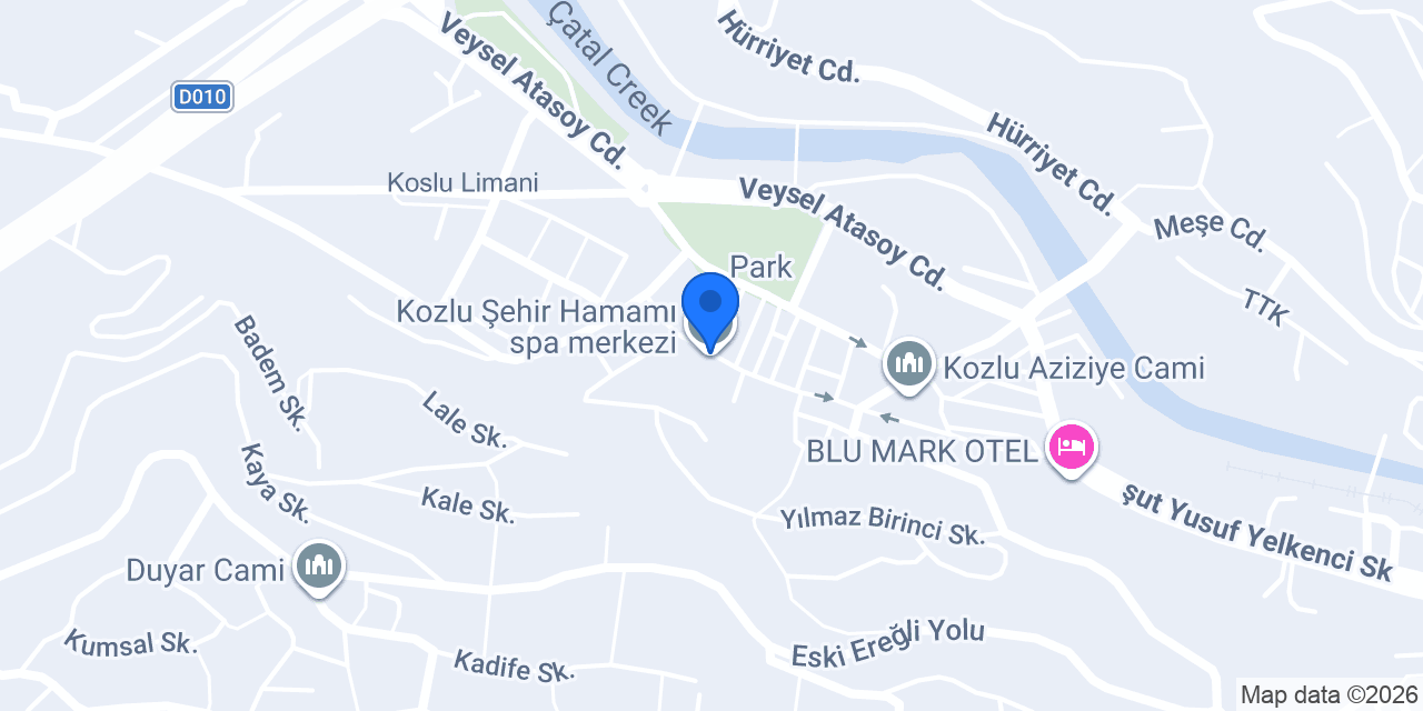 Kozlu Şehir Hamamı spa merkezi konumu