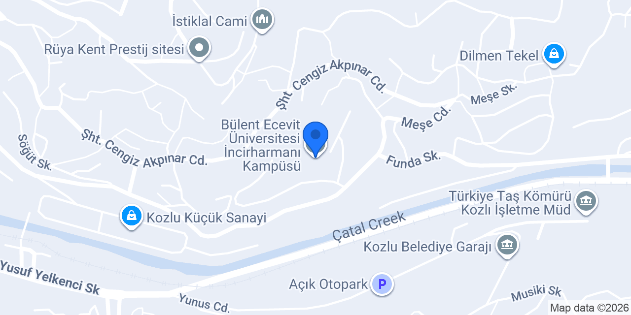 Bülent Ecevit Üniversitesi İncirharmanı Kampüsü konumu