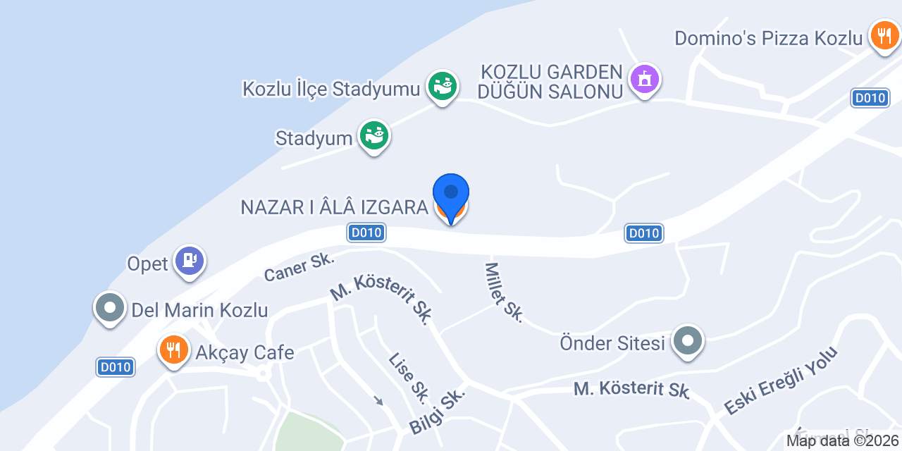 NAZAR I ÂLÂ IZGARA konumu