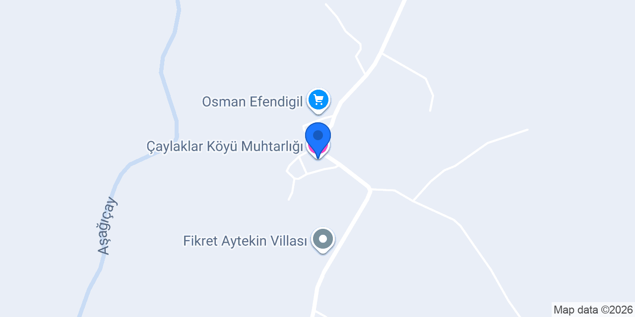 Çaylaklar Köyü Muhtarlığı konumu