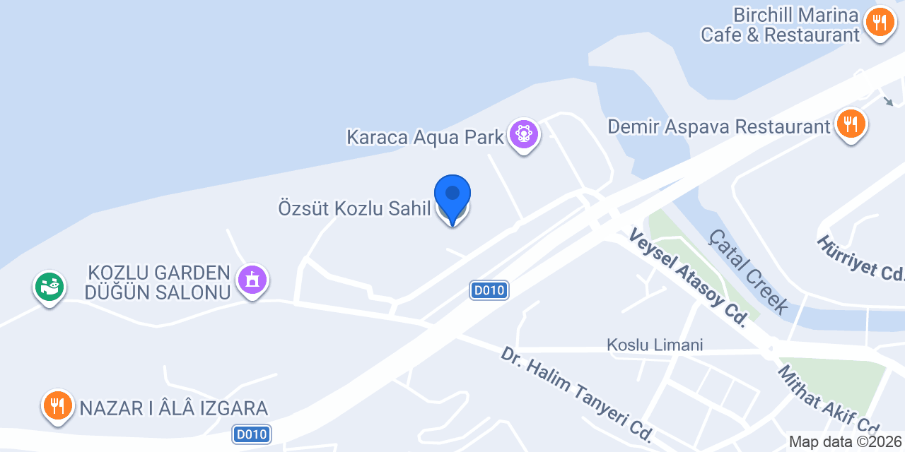 Özsüt Kozlu Sahil konumu
