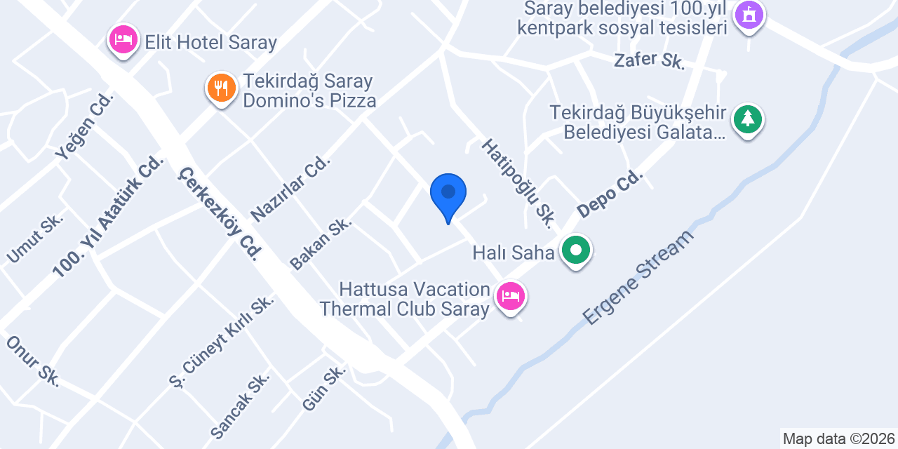 Saray Parti Evi & Organizasyon konumu