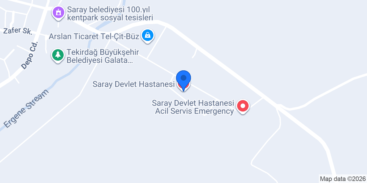 Saray Devlet Hastanesi konumu