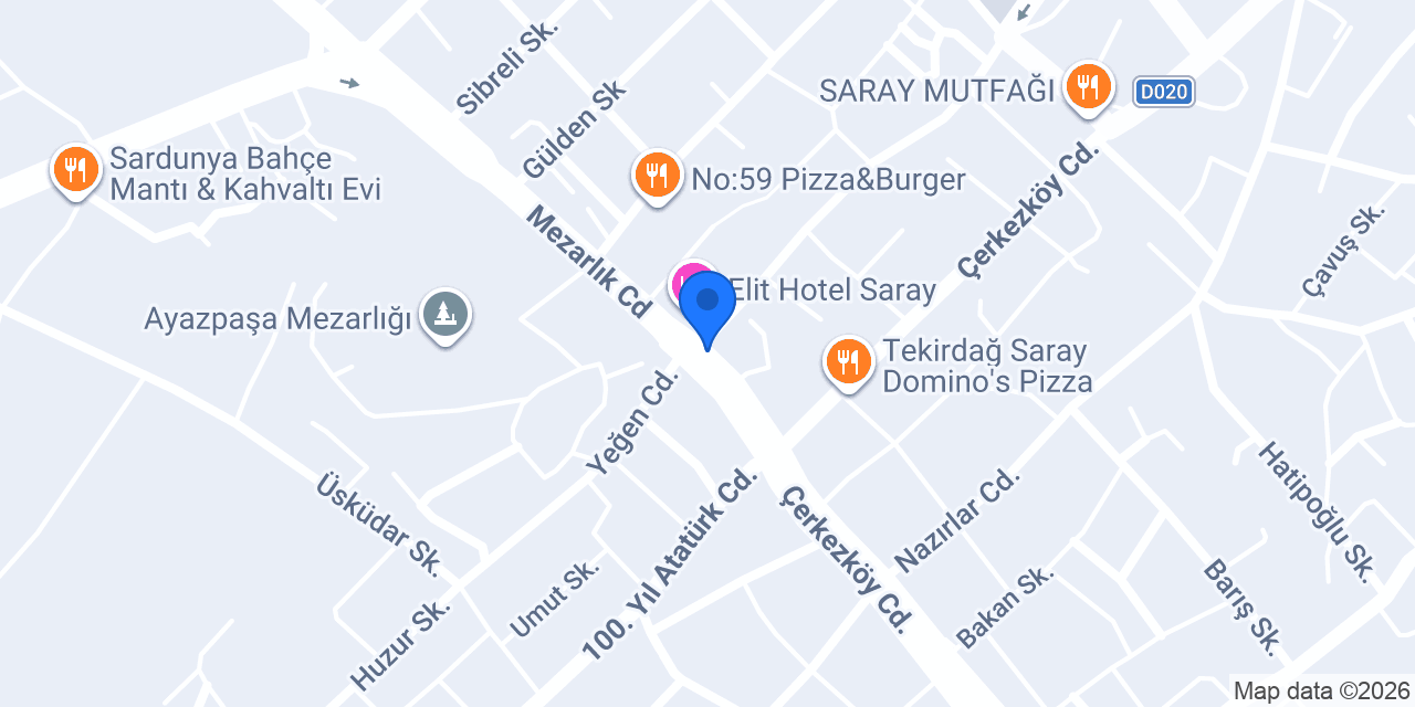 Tekirdağ Saray Pelin Çiçekçilik konumu