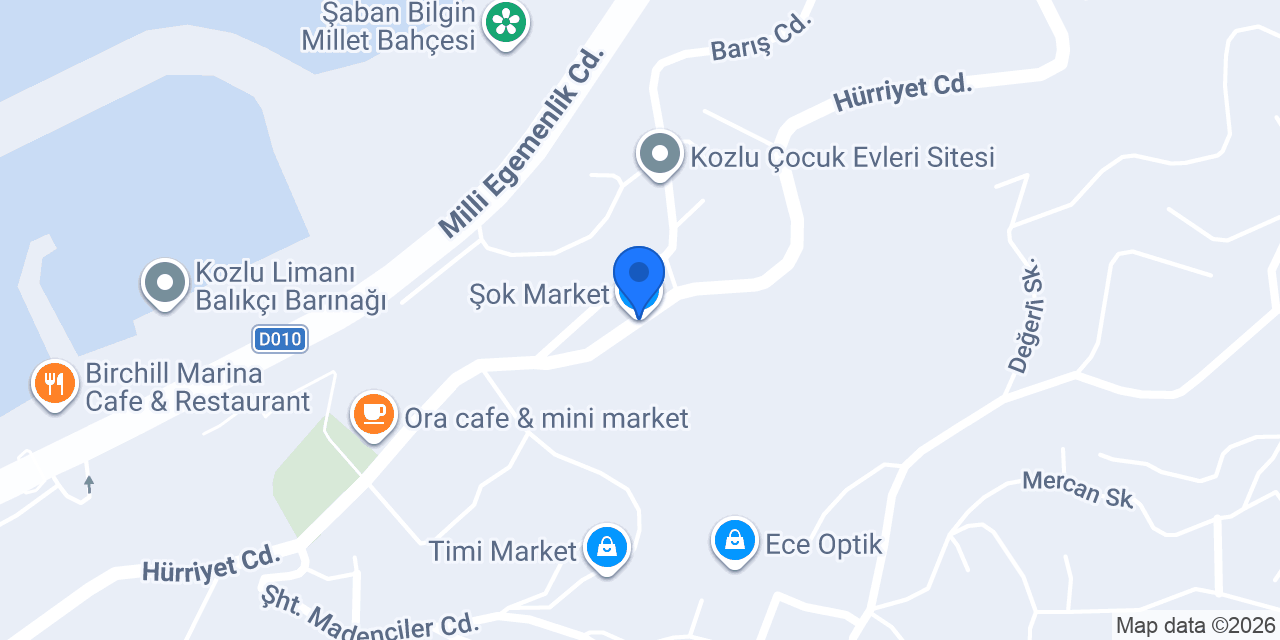 Şok Market konumu