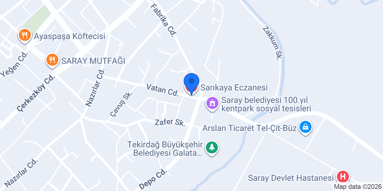 Sarıkaya Eczanesi konumu