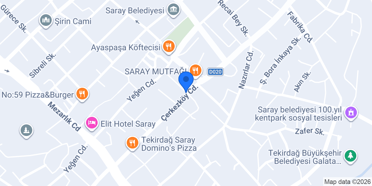 Yapı Kredi - Saray Şubesi konumu