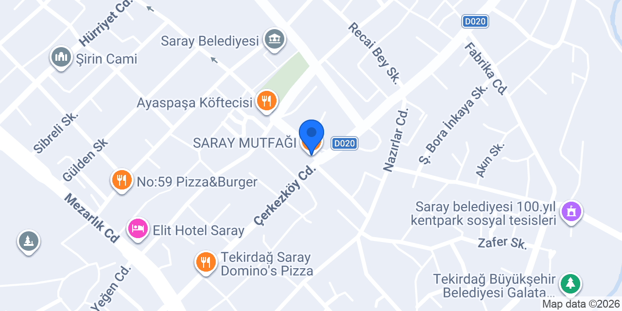 SARAY MUTFAĞI konumu