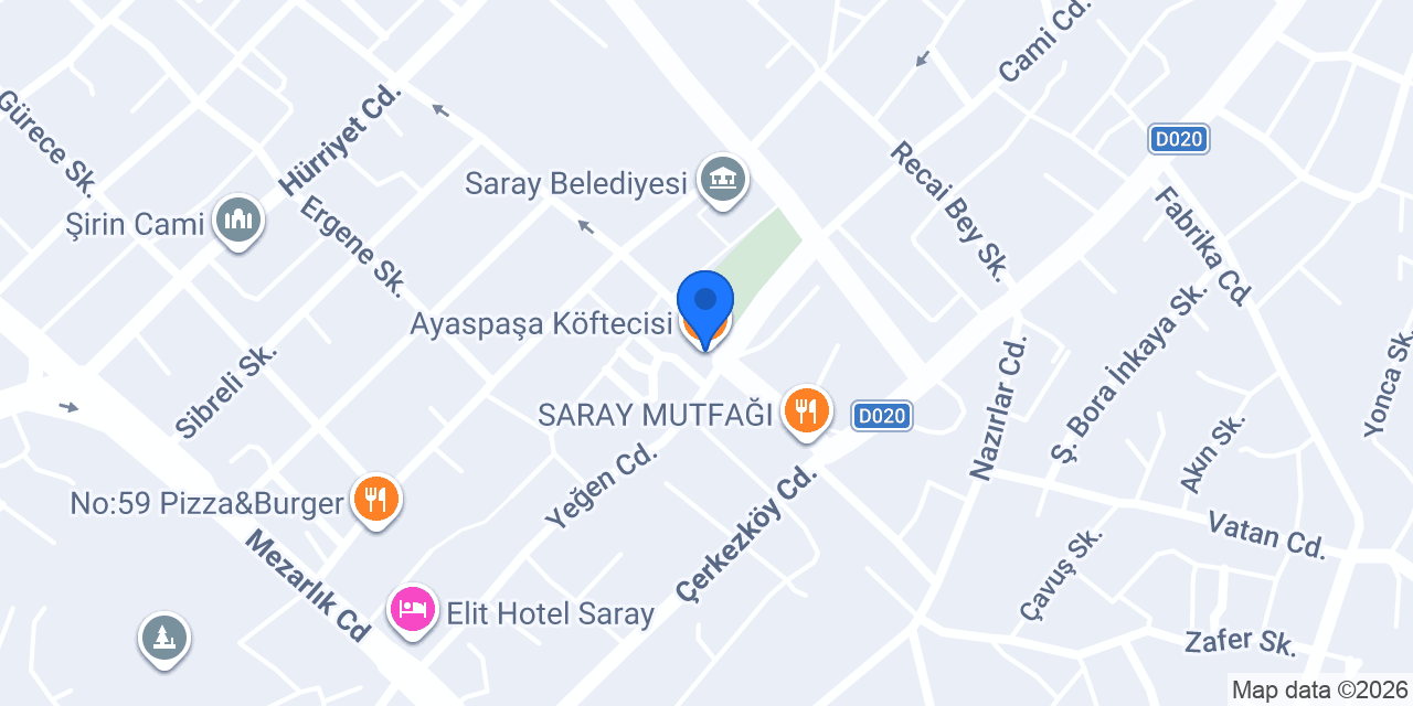 Ayaspaşa Köftecisi konumu