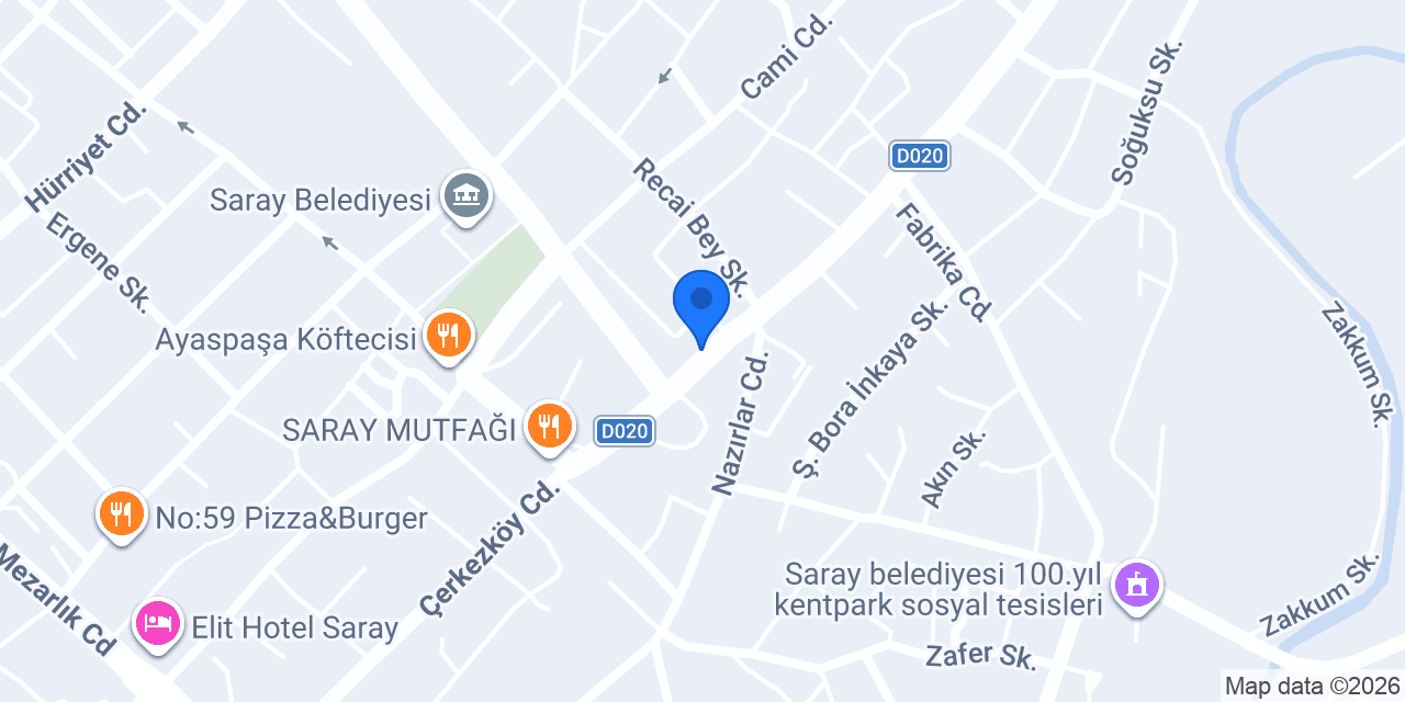 Akbank Saray Şubesi konumu