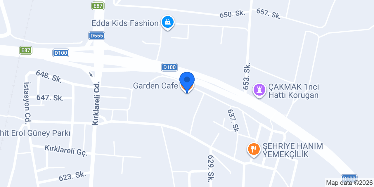 Garden Cafe konumu