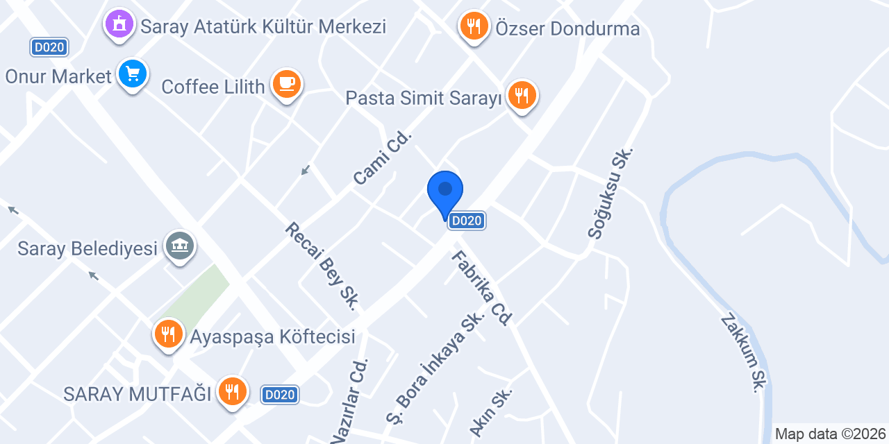 Özel Saray Diş Polikliniği konumu