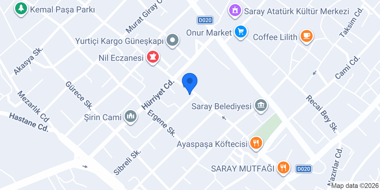 YÜZBAŞI İNŞAAT & EMLAK SARAY konumu
