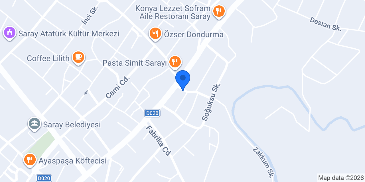 Saray İlçe Emniyet Müdürlüğü konumu