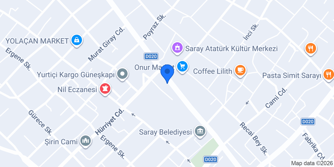 Halkbank Saray Şubesi konumu