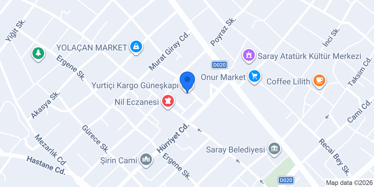 Yurtiçi Kargo Güneşkapı konumu