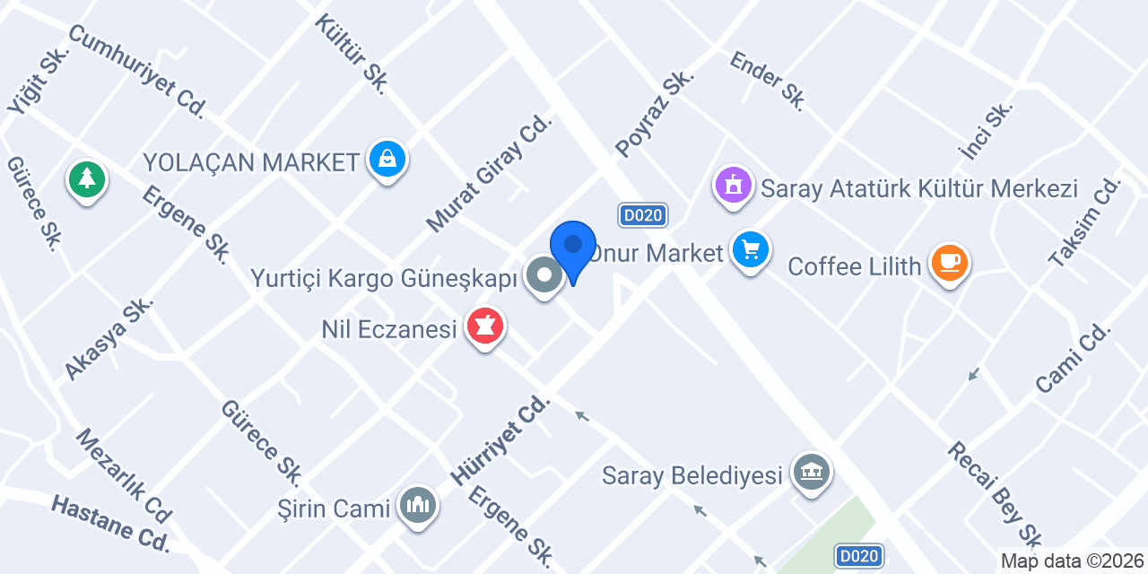 Saray Adliyesi konumu