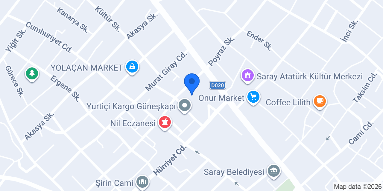 Saray İlçe Tarım ve Orman Müdürlüğü konumu