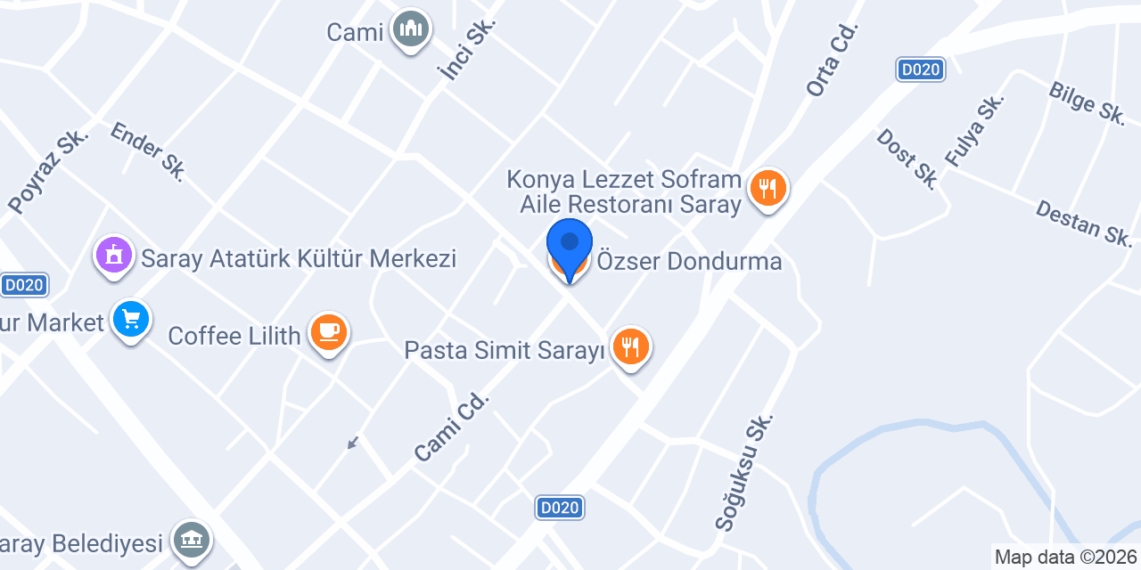 Özser Dondurma konumu