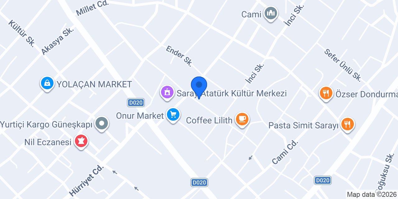 Saray Şehir Restoran konumu
