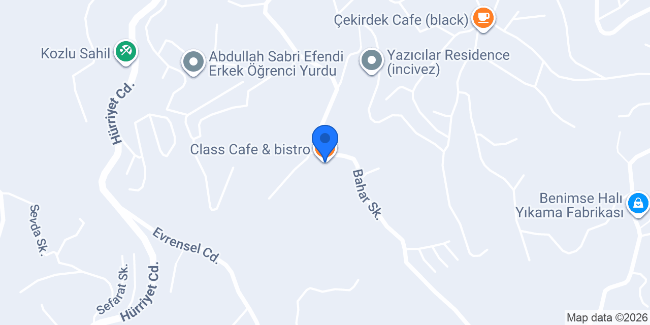 Class Cafe & bistro konumu