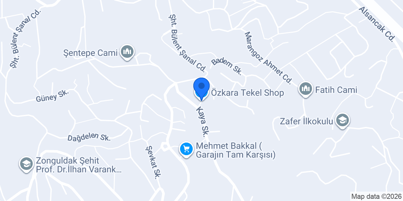 Özkara Tekel Shop konumu