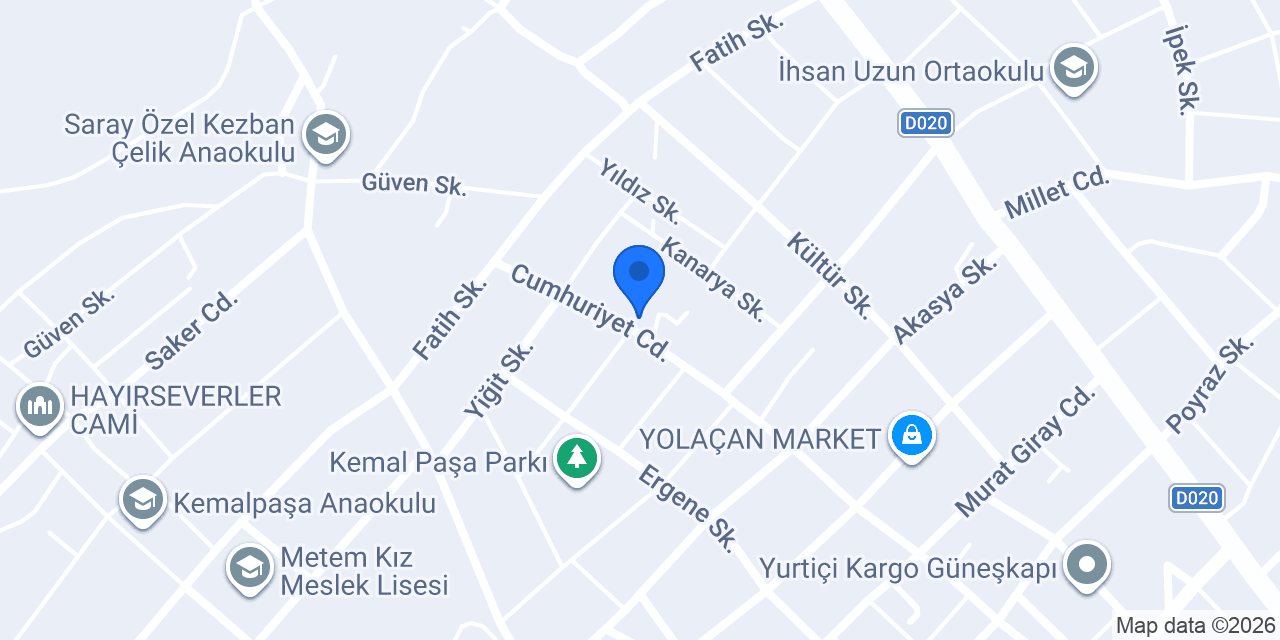 Saray Halı Yıkama konumu
