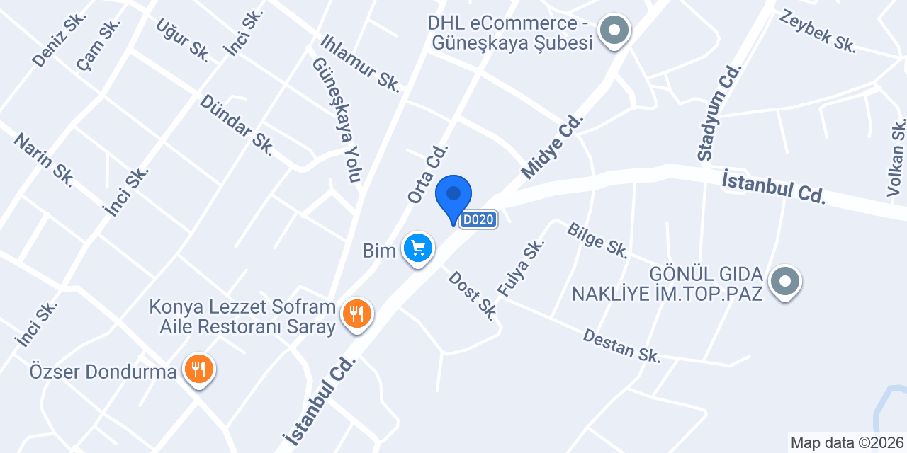 saray yem gıda zahire konumu