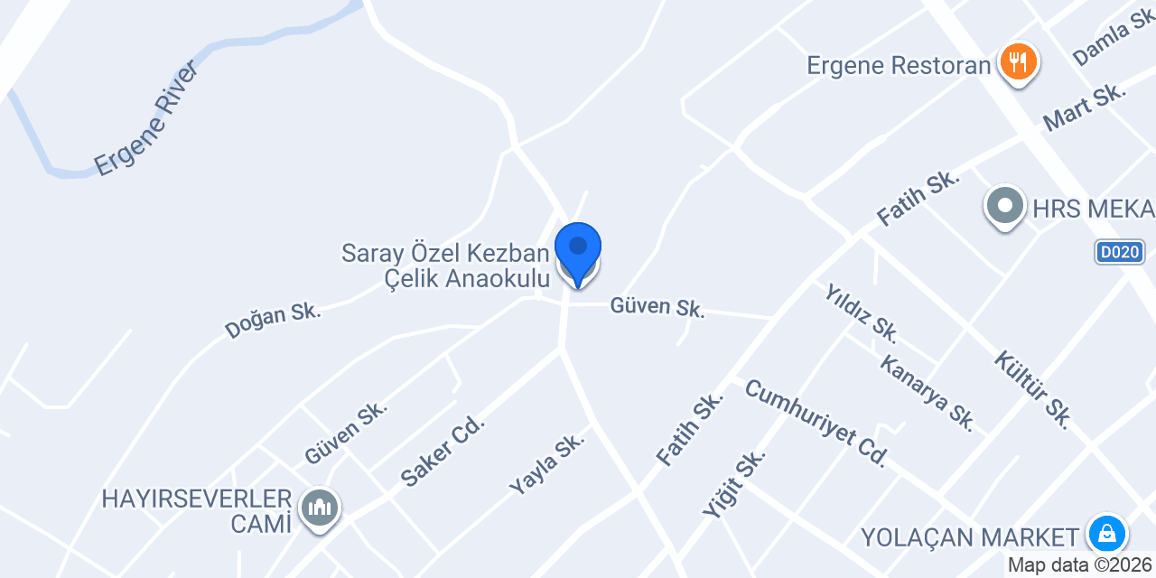 Saray Özel Kezban Çelik Anaokulu konumu