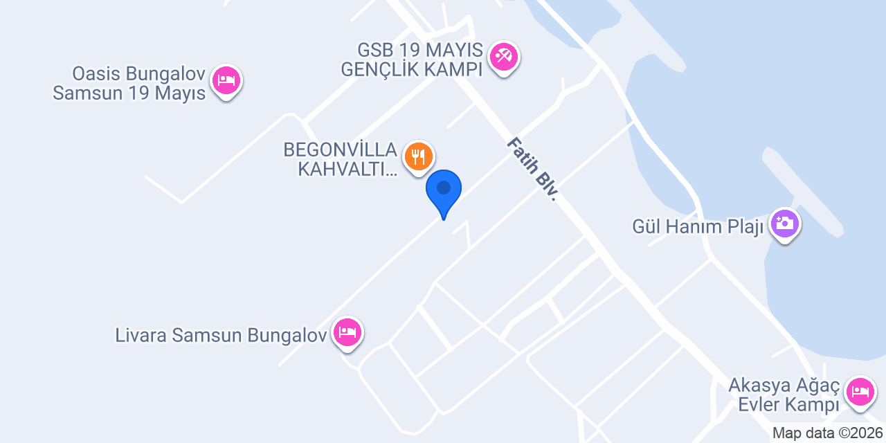 Amisos Prime Samsun Bungalov konumu