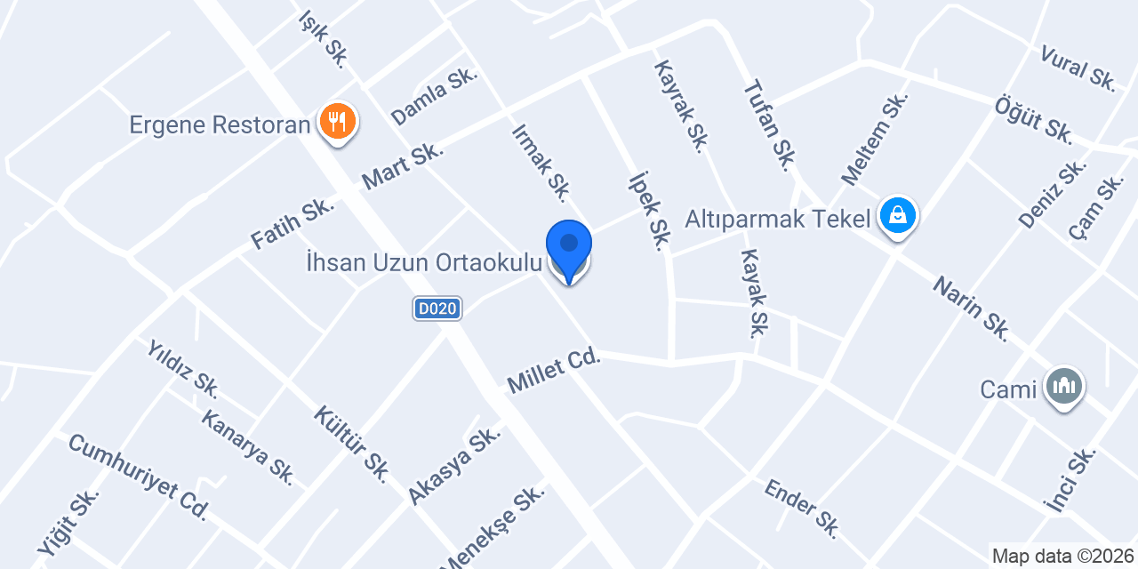 İhsan Uzun Ortaokulu konumu