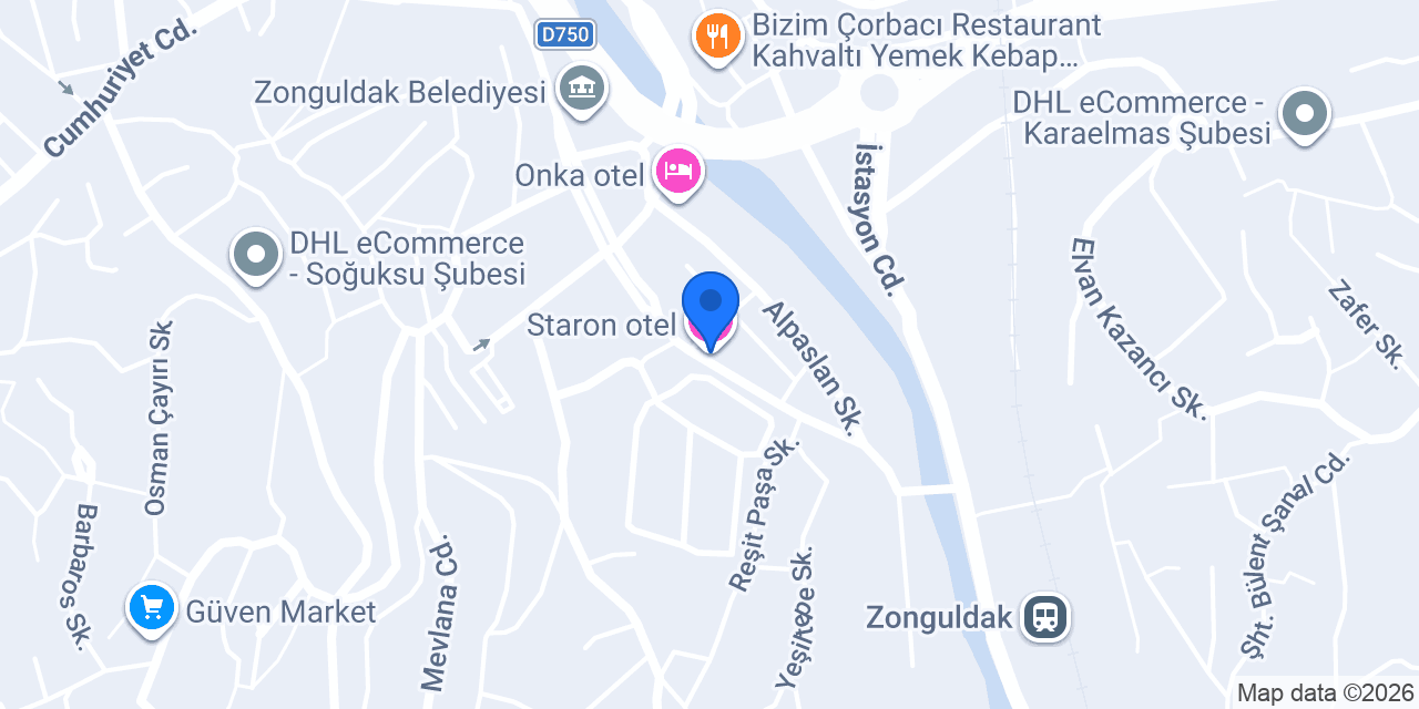 Staron otel konumu