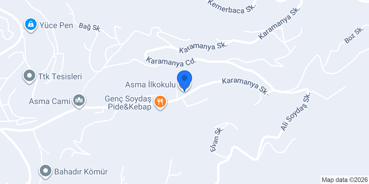 Asma İlkokulu konumu